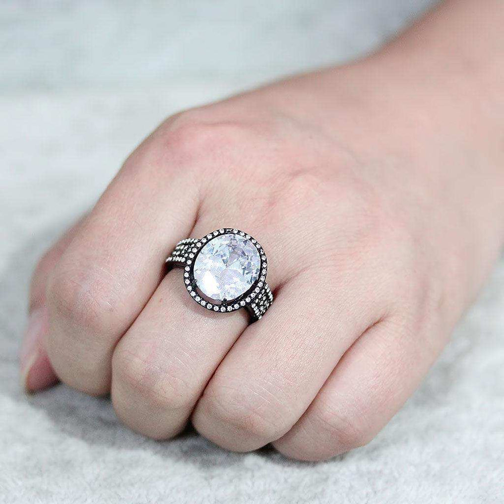 Alamode Stainless Steel Black IP Ring - Alamode - Flyclothing LLC