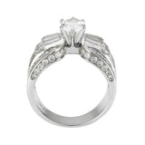 Alamode High polished (no plating) Stainless Steel Ring with AAA Grade CZ in Clear - Alamode