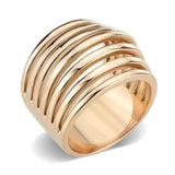 Alamode IP Rose Gold(Ion Plating) Stainless Steel Ring with NoStone in No Stone - Alamode - Flyclothing LLC