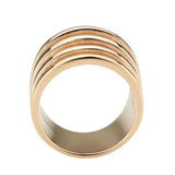 Alamode IP Rose Gold(Ion Plating) Stainless Steel Ring with NoStone in No Stone - Alamode - Flyclothing LLC