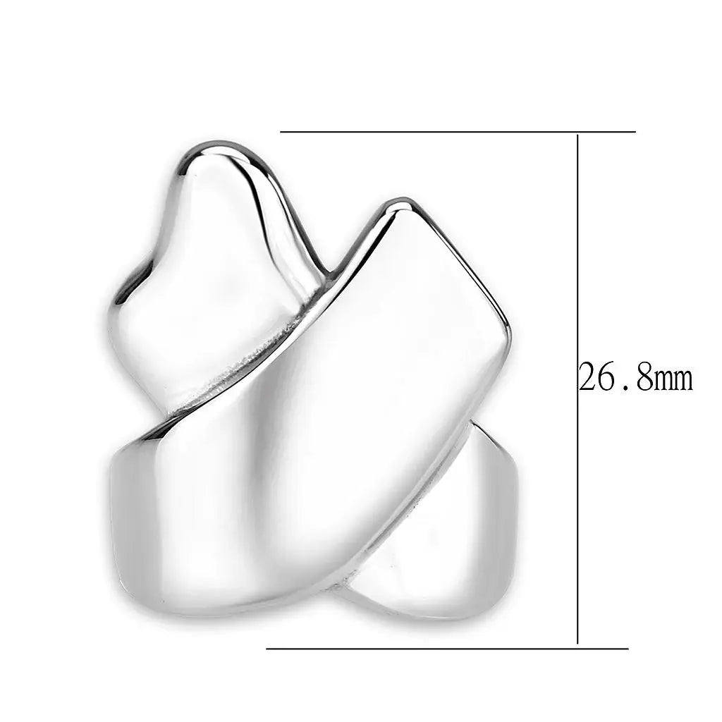 Alamode High polished (no plating) Stainless Steel Ring with NoStone in No Stone - Alamode - Flyclothing LLC