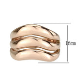 Alamode IP Rose Gold(Ion Plating) Stainless Steel Ring with NoStone in No Stone - Alamode - Flyclothing LLC