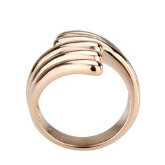 Alamode IP Rose Gold(Ion Plating) Stainless Steel Ring with NoStone in No Stone - Flyclothing LLC