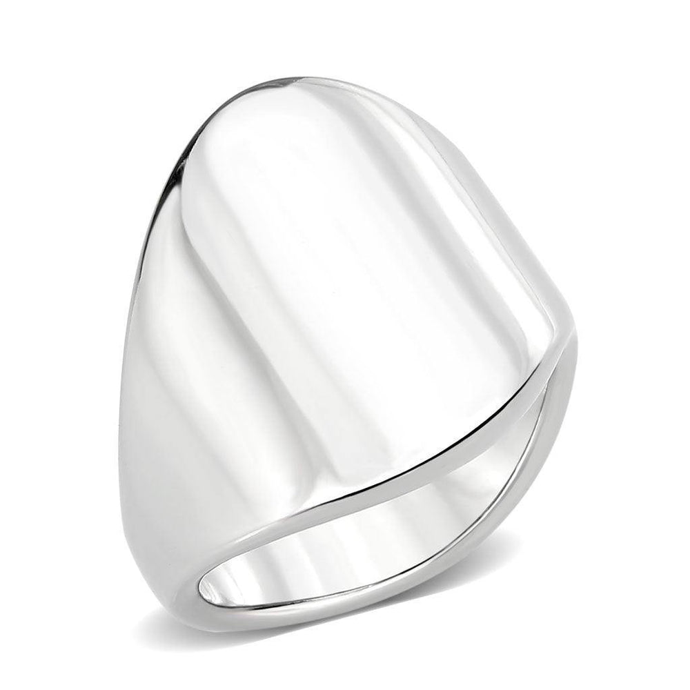 Alamode High polished (no plating) Stainless Steel Ring with NoStone in No Stone - Alamode