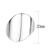 Alamode High polished (no plating) Stainless Steel Ring with NoStone in No Stone - Alamode - Flyclothing LLC