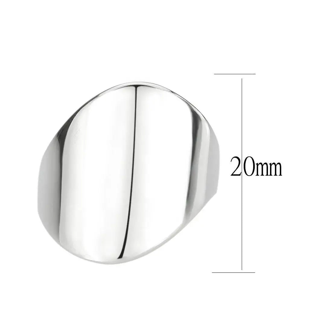 Alamode High polished (no plating) Stainless Steel Ring with NoStone in No Stone - Alamode - Flyclothing LLC