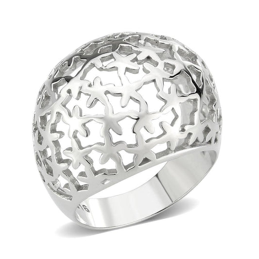 Alamode High polished (no plating) Stainless Steel Ring with NoStone in No Stone - Alamode