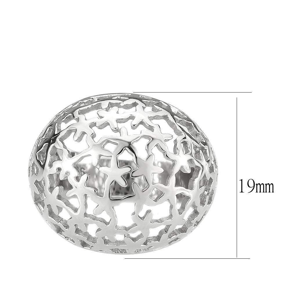 Alamode High polished (no plating) Stainless Steel Ring with NoStone in No Stone - Alamode - Flyclothing LLC