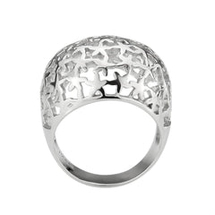 Alamode High polished (no plating) Stainless Steel Ring with NoStone in No Stone - Flyclothing LLC