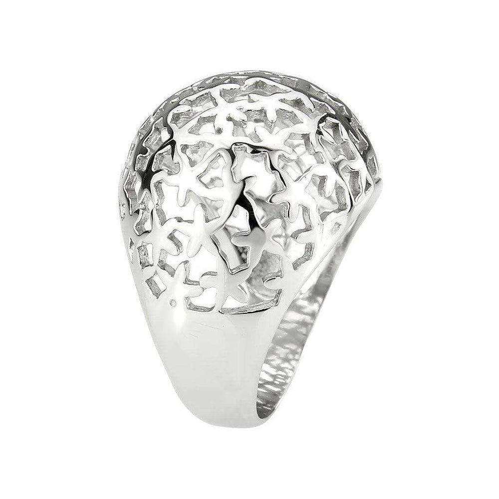 Alamode High polished (no plating) Stainless Steel Ring with NoStone in No Stone - Alamode - Flyclothing LLC