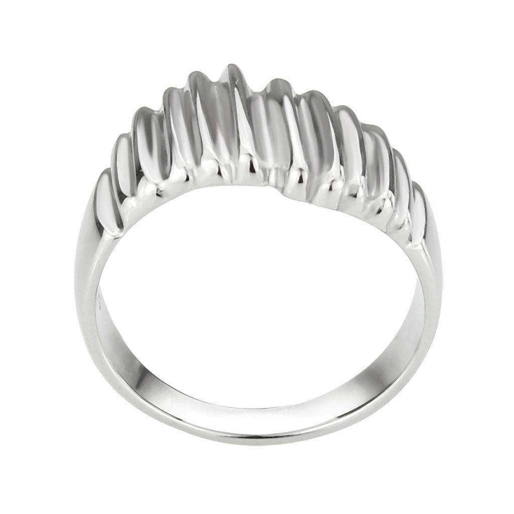 Alamode High polished (no plating) Stainless Steel Ring with NoStone in No Stone - Alamode - Flyclothing LLC