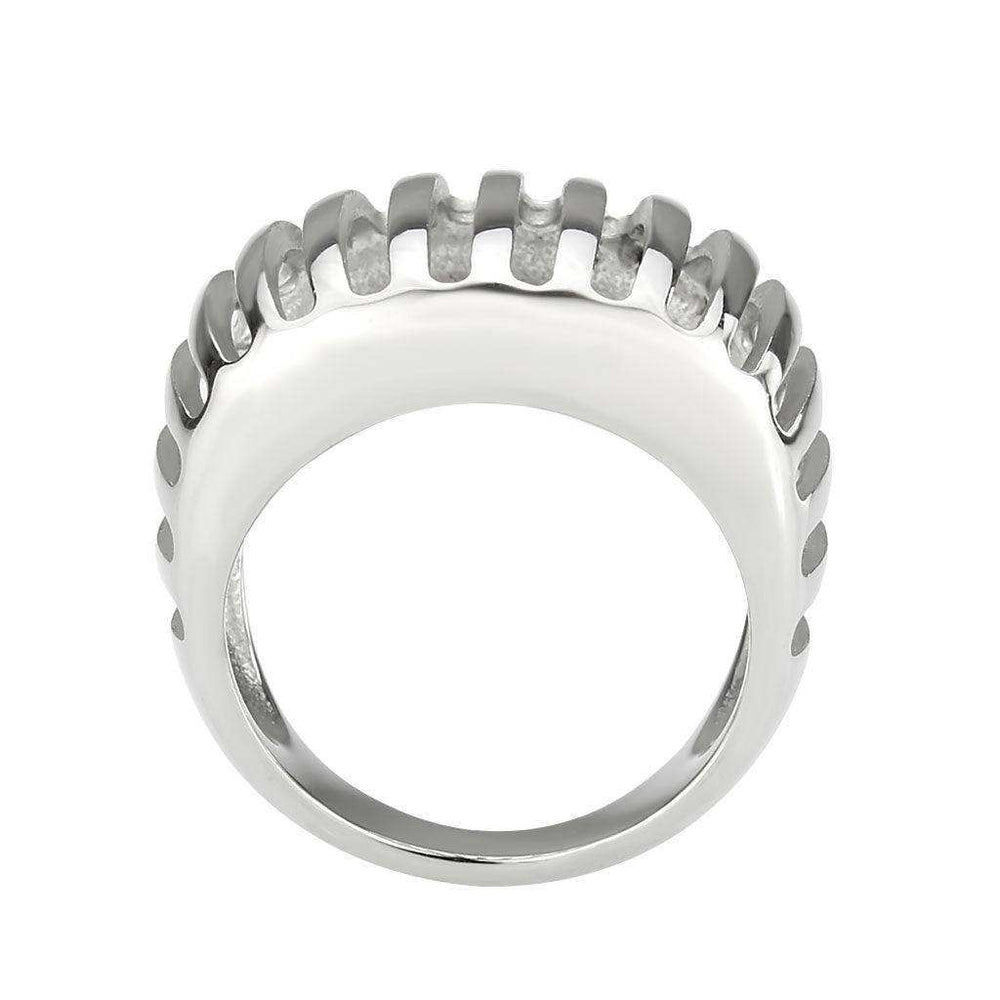 Alamode High polished (no plating) Stainless Steel Ring with NoStone in No Stone - Alamode - Flyclothing LLC