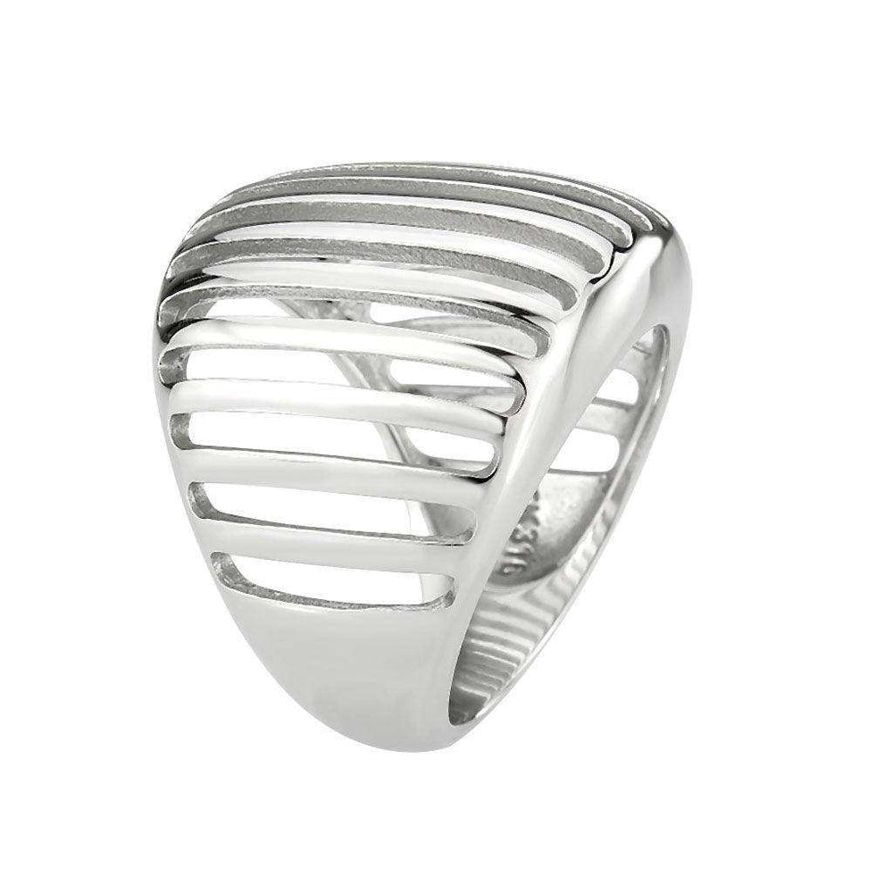 Alamode High polished (no plating) Stainless Steel Ring with NoStone in No Stone - Alamode - Flyclothing LLC