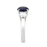 Alamode High polished (no plating) Stainless Steel Ring with Synthetic in Montana - Alamode