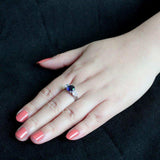 Alamode High polished (no plating) Stainless Steel Ring with Synthetic in Montana - Alamode - Flyclothing LLC