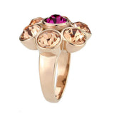 Alamode IP Rose Gold(Ion Plating) Stainless Steel Ring with Top Grade Crystal in MultiColor - Alamode - Flyclothing LLC