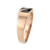 Alamode IP Rose Gold(Ion Plating) Stainless Steel Ring with Top Grade Crystal in Clear - Alamode