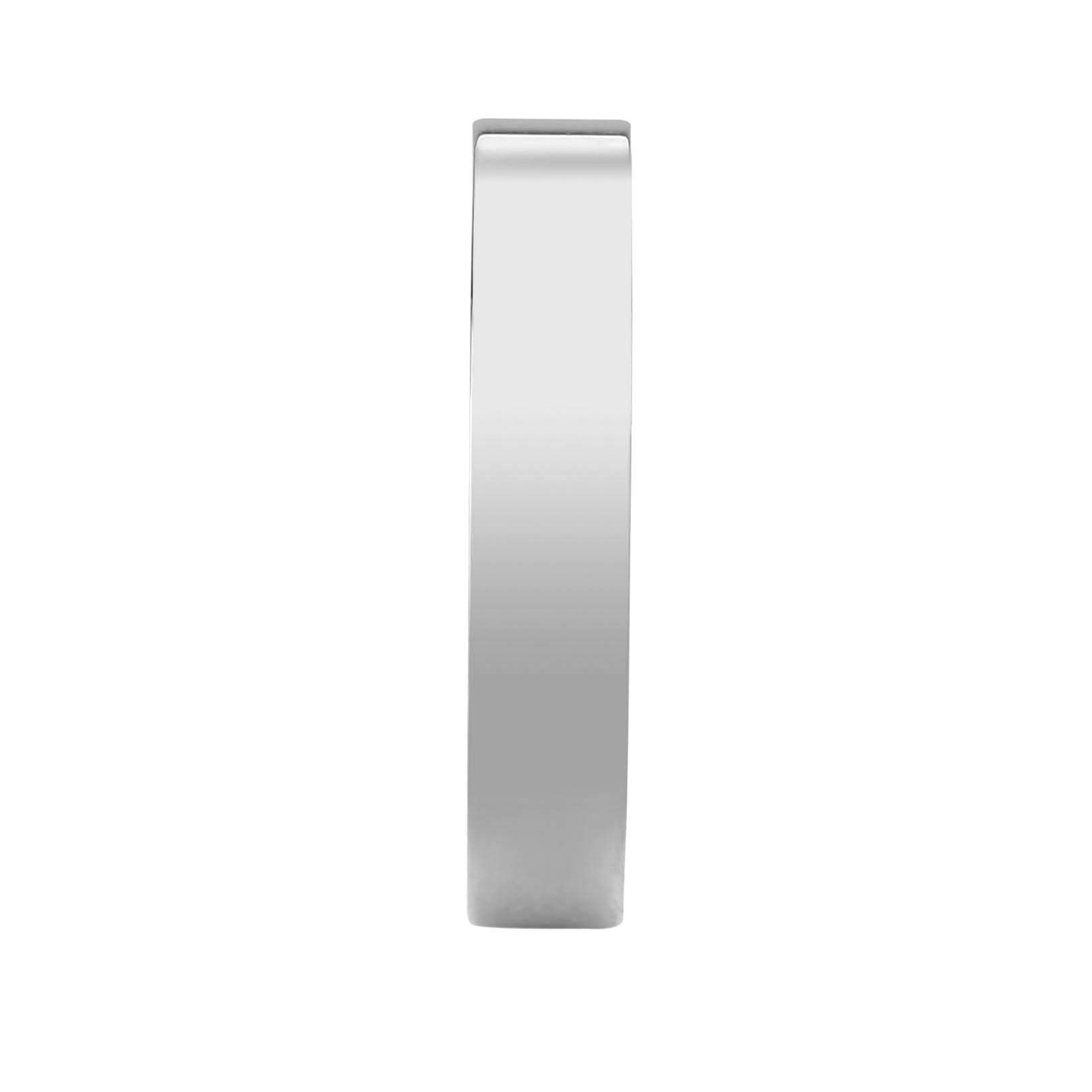 Alamode High Polished( No Plated) Stainless Steel Ring with Top Grade Crystal in Clear - Alamode