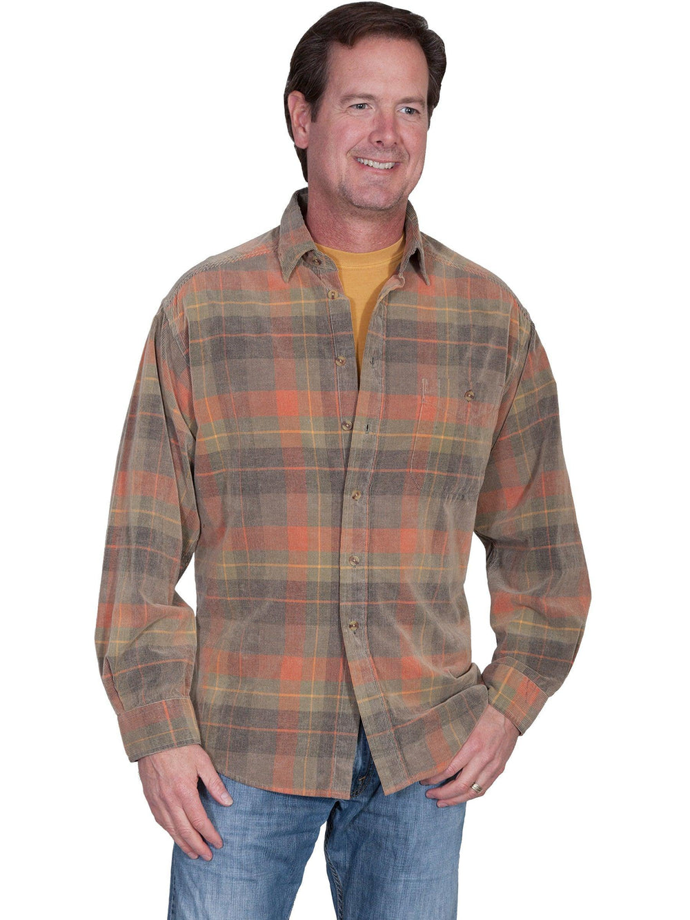 Scully AUTUMN CORDUROY PLAID SHIRT - Scully Leather