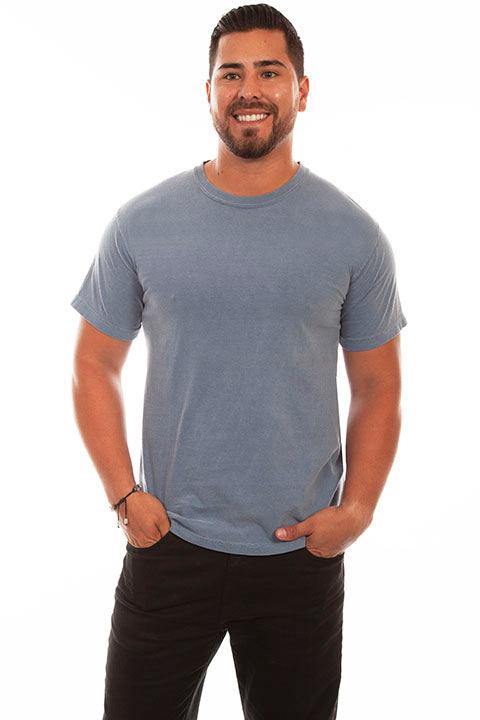 Scully BLUE JEAN SHORT SLEEVE TEE SHIRT - Scully Leather