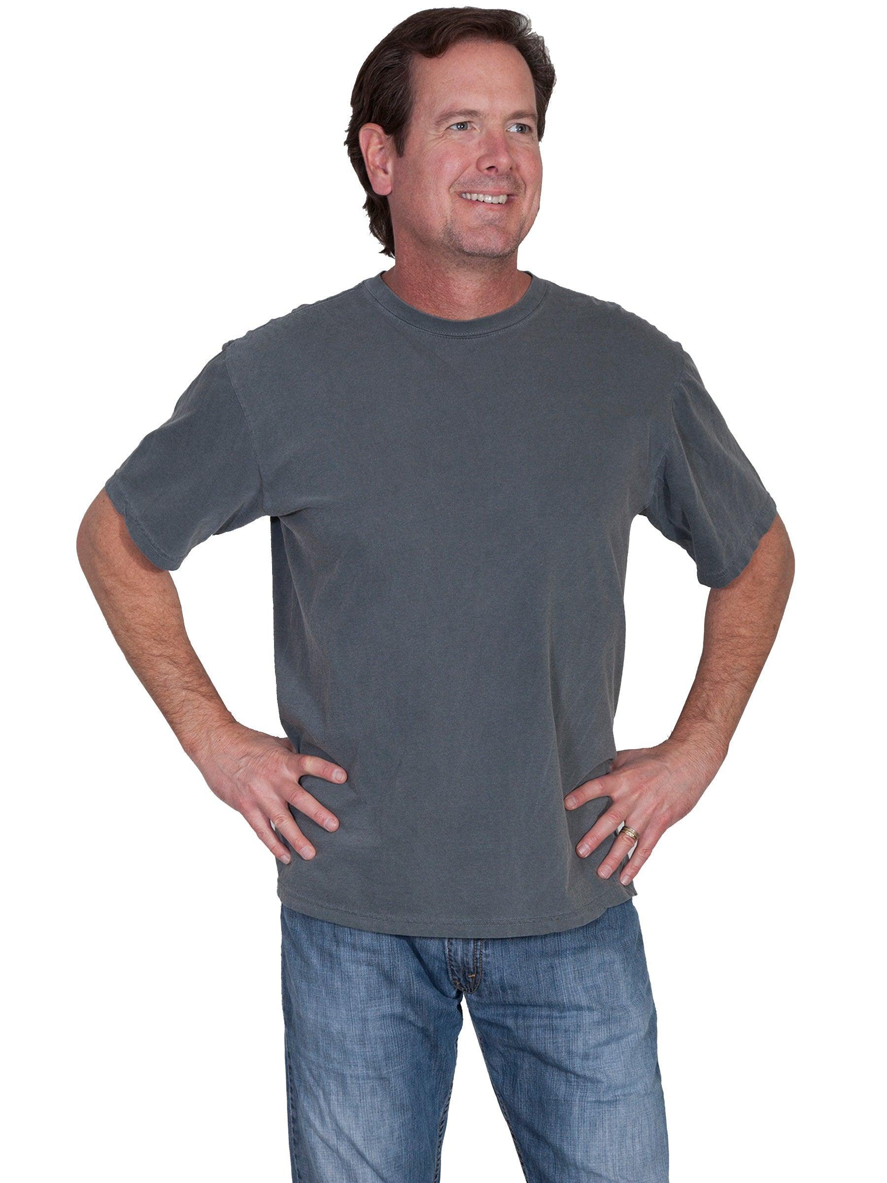 Scully CHARCOAL SHORT SLEEVE TEE SHIRT - Scully Leather