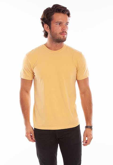 Scully Leather 100% Cotton New Mustard Short Sleeve T-Shirt - Scully Leather