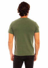 Scully Leather 100% Cotton Olive Short Sleeve T-Shirt - Flyclothing LLC