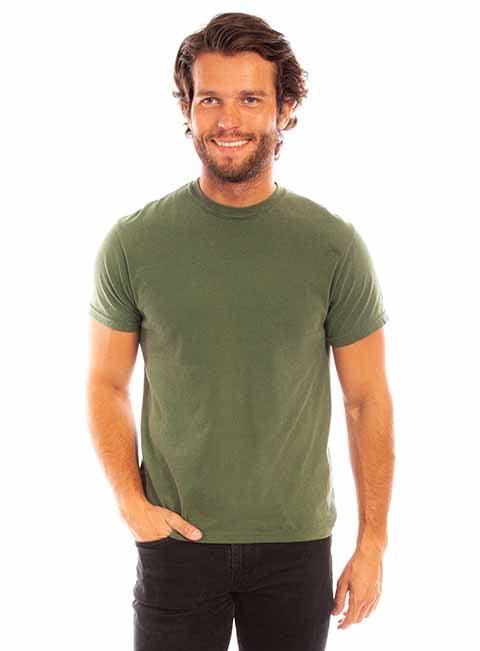 Scully Leather 100% Cotton Olive Short Sleeve T-Shirt - Flyclothing LLC