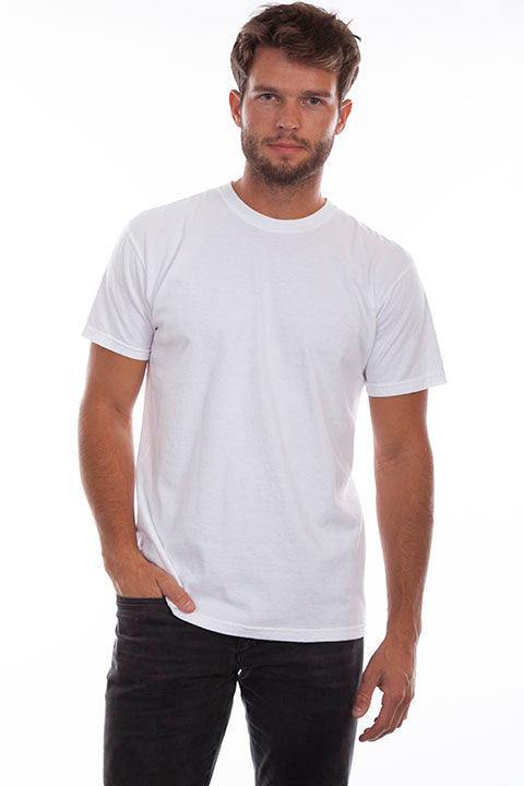 Scully Leather White Short Sleeve Tee Shirt - Scully Leather