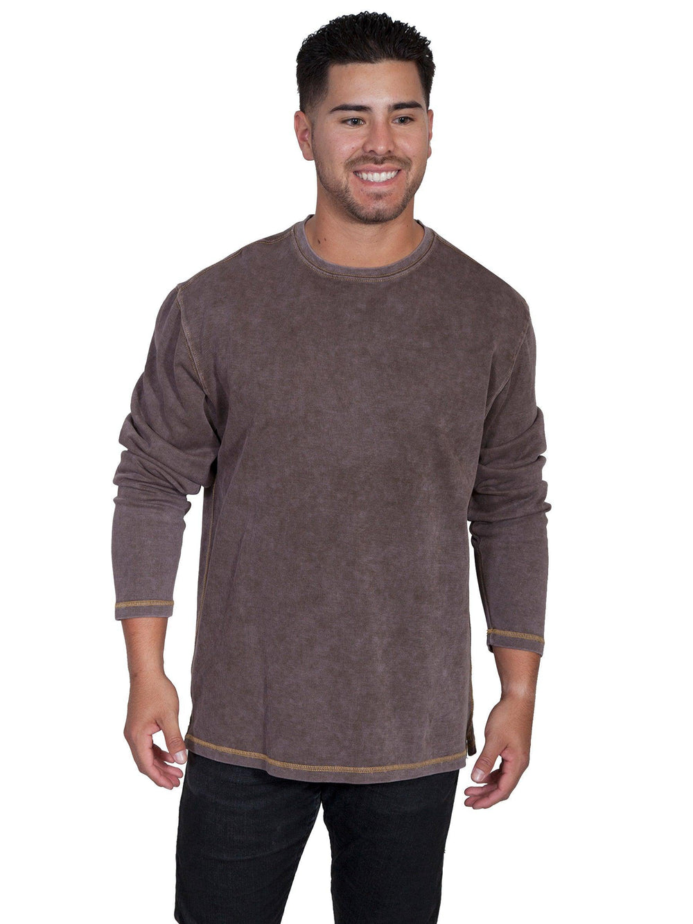 Scully BARK L/S RIB KNIT SHIRT - Scully Leather