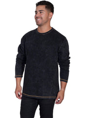 Scully CHARCOAL L/S RIB KNIT SHIRT - Flyclothing LLC