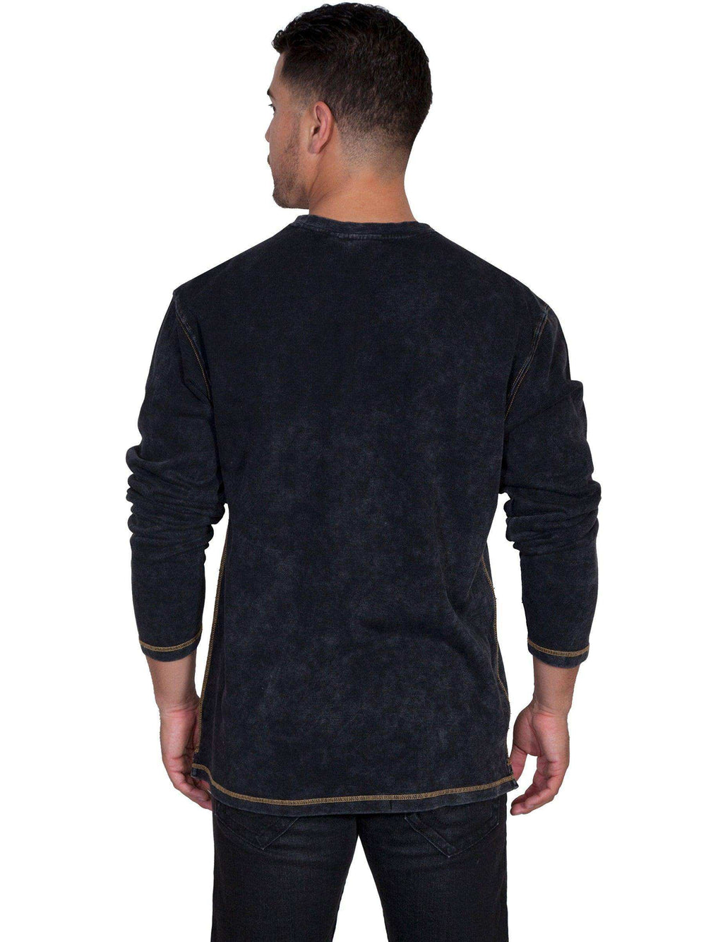 Scully CHARCOAL L/S RIB KNIT SHIRT - Scully Leather - Flyclothing LLC