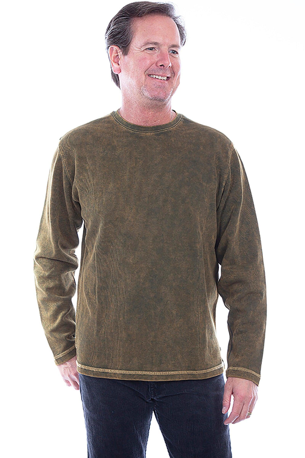 Scully MILITARY L/S RIB KNIT SHIRT - Scully Leather
