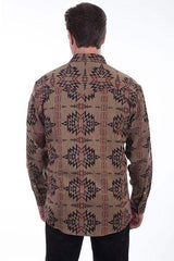 Scully Leather Tan Over Shirt Aztec Weave Mens Shirt - Scully Leather - Flyclothing LLC