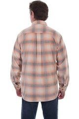 Scully ORANGE-BLACK Y/D CORDUROY PLAID SHIRT - Scully Leather - Flyclothing LLC