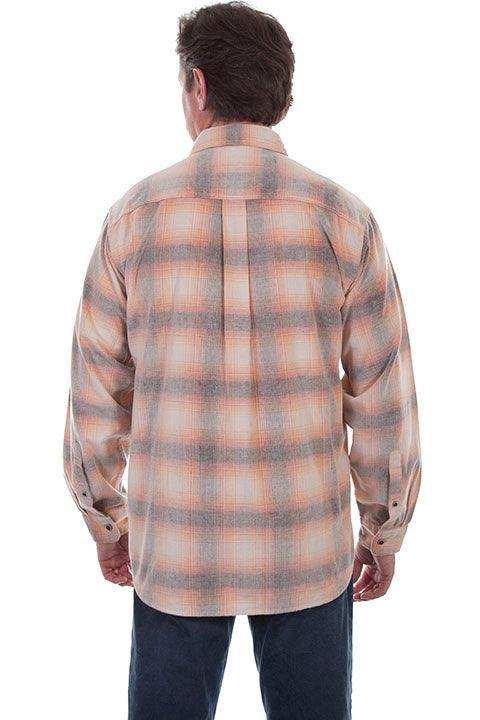 Scully ORANGE-BLACK Y/D CORDUROY PLAID SHIRT - Scully Leather - Flyclothing LLC