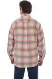 Scully ORANGE-BLACK Y/D CORDUROY PLAID SHIRT - Scully Leather