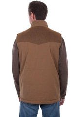 Scully TAN CANVAS VEST W/QUILTED PLAID LINING Jacket - Flyclothing LLC