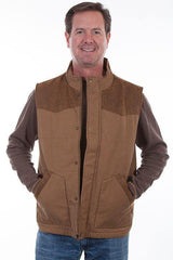 Scully TAN CANVAS VEST W/QUILTED PLAID LINING Jacket - Scully Leather