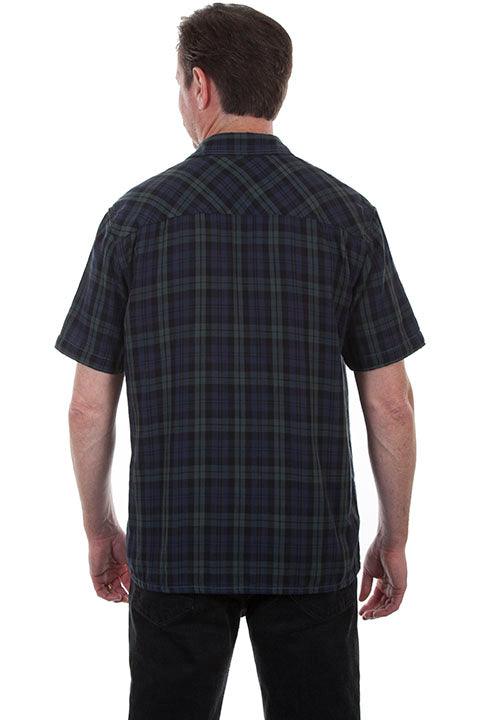 Scully HUNTER GREEN REVERSIBLE S/S SNAP FRONT SHIRT - Flyclothing LLC