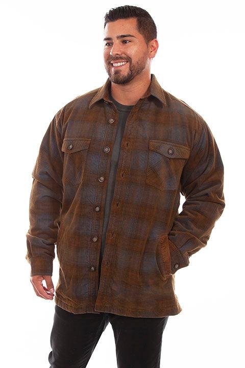 Scully BLUE-BROWN SHERPA LINED JACKET - Flyclothing LLC