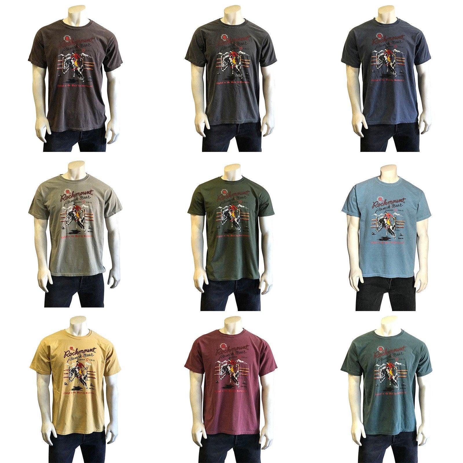 Men's Rockmount Bronc Western T-Shirts (10 Colors) - Rockmount Clothing
