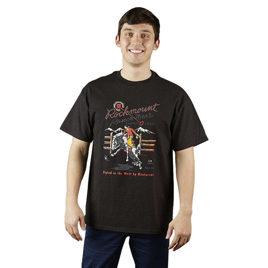 Men's Rockmount Bronc Black Western T-Shirt - Rockmount Clothing - Flyclothing LLC