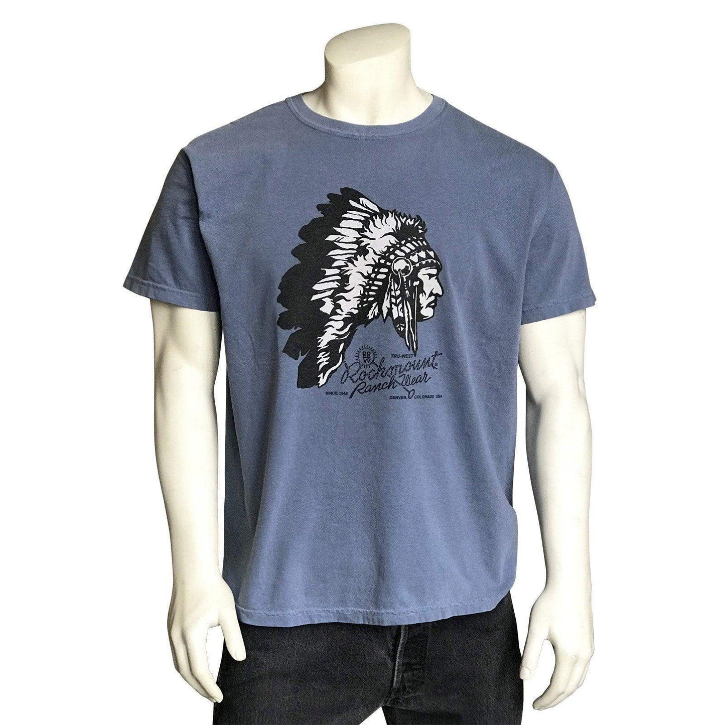 Rockmount Ranch Wear Mens Blue Chief T-shirt - Rockmount Clothing - Flyclothing LLC