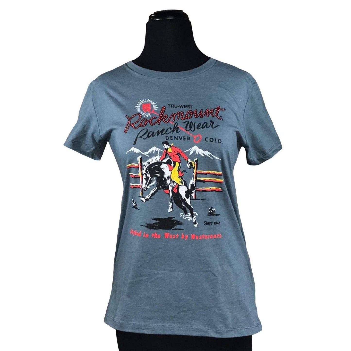 Rockmount Clothing Women's Denim Rockmount Bronc Western T-Shirt - Rockmount Clothing - Flyclothing LLC