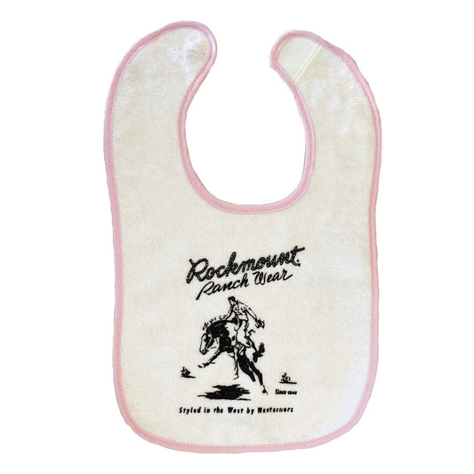 Rockmount Clothing Baby Rockmount Bronc 100% Cotton Western Bib in Pink