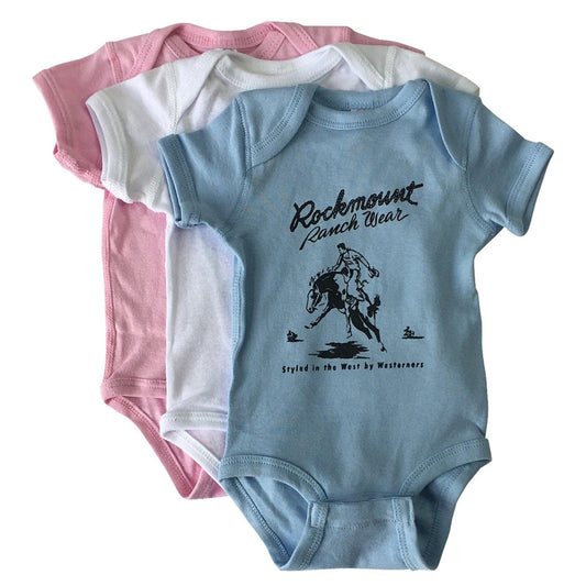 Baby Rockmount Bronc Western Onesie (3 Colors) - Flyclothing LLC