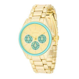 Chrono Gold Metal Watch - JGI - Flyclothing LLC