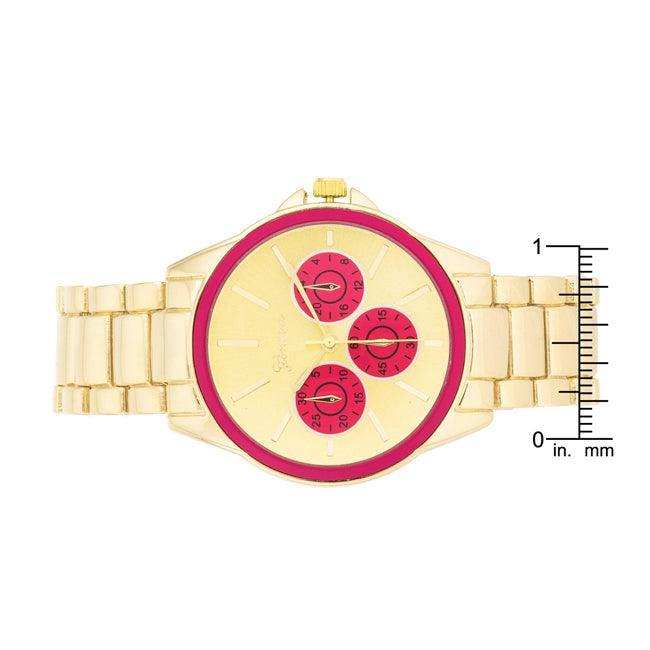 Chrono Gold Metal Watch - JGI - Flyclothing LLC