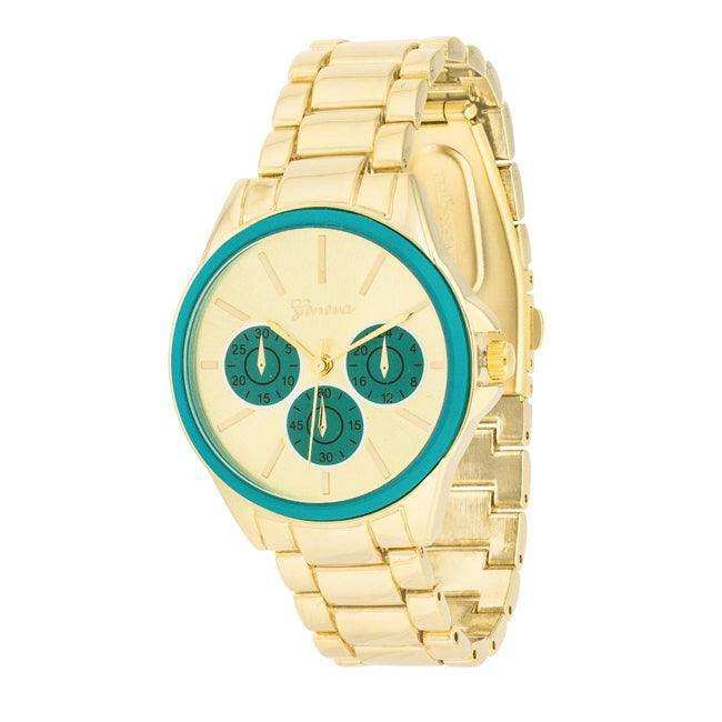 Chrono Gold Metal Watch - JGI - Flyclothing LLC